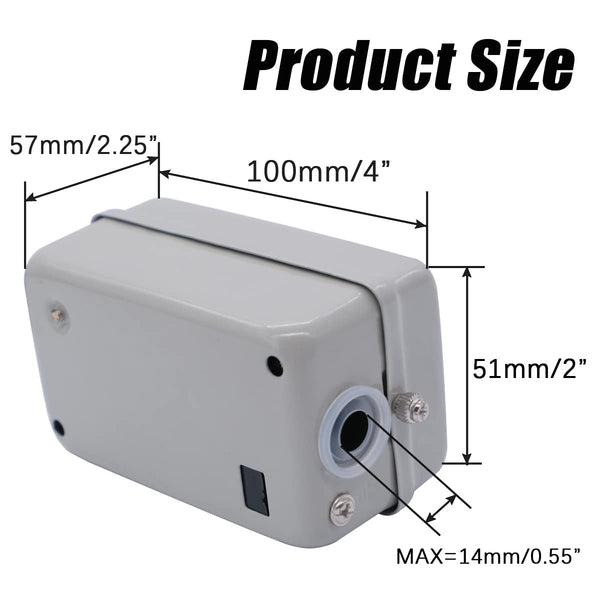mxuteuk AC 220V/380V Push Button Switch On/Off Start Stop Switch 3 Phase Self Lock Electric Motor Switches Mechanical Equipment Control Station