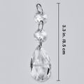 Supla 24 Pcs Teardrop Chandelier Prisms Candle Chandelier Crystal Pendants Glass Pendant Beads 1.5" for Chandelier Lights Suncatchers