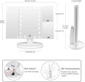 WEILY Makeup Mirror with 21 LED Lights,Two Power Supply Modes White 3.2"L x 7.5"W