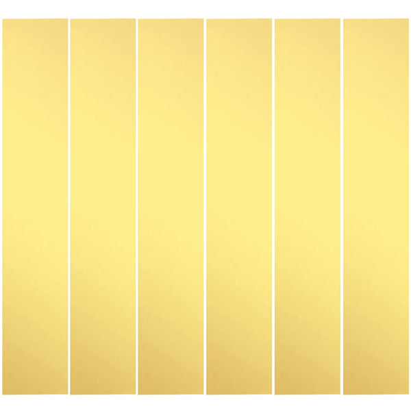 Brass Strip, Brass Shim Stock Assortment, 1" Width x 6" Length, 0.002", 0.004", 0.006", 0.008", 0.012" and 0.016" Thickness, 6 Pieces 6 x 1 Inch 6