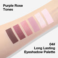evpct 6 Colors Pink Eyeshadow Palette, Nude Pink Plum Mauve Champagne Rose Orchid Wine Red Glitter Shimmer Matte High Pigment Mini Travel Eye