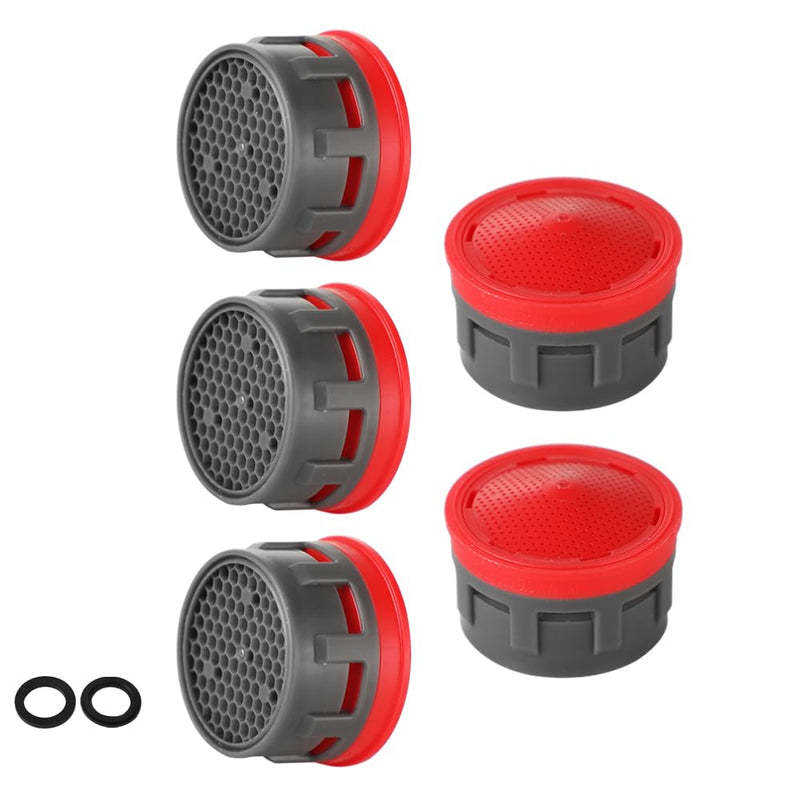 JQK Faucet Aerator, 2.2 GPM Flow Retrictor Insert Aerators Replacement Parts Only Work for Bathroom Sink Faucets 5 Pack, Standard Size, FAN22-P5 1