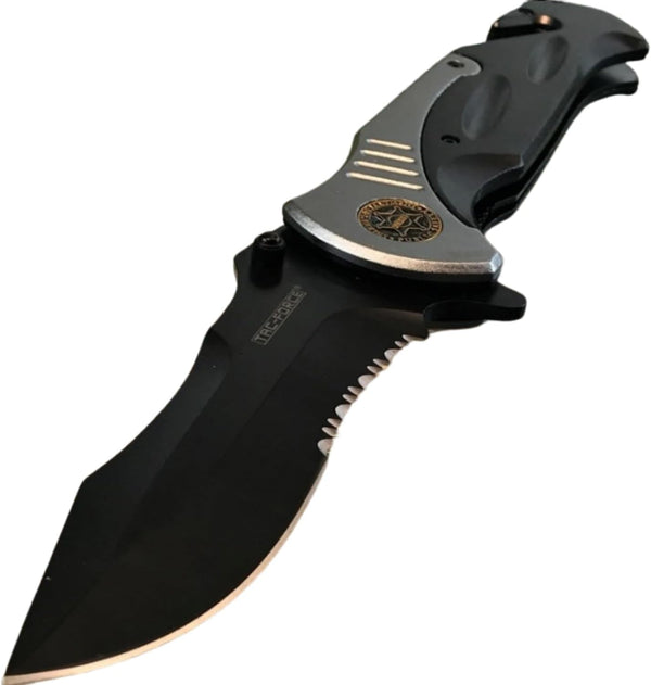 Tac-Force Extra Large Grey 10.5" Folding Blade Assisted Open Pocket Knife
