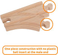 Wooden Train Tracks 68 Piece Expansion Pack Accessories with Arched Bridge, Engine Barge, Dock, Stop & Go Checkpoint, Signal Pole, Cross Track