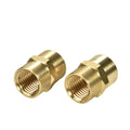 2 Pack 1/4" x 1/4" NPT Coupler, Brass Female Pipe Fitting (1/4" x 1/4" NPT Female, 2) | (1/4" x 1/4" NPT Female, 2)