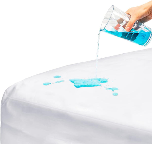 DMI Waterproof Mattress Protector, White, 36x80x6 Inch, Noiseless Plastic Fitted Hospital
