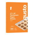 GUSTO 12 x 16 Inch Pre-Cut Parchment Paper Sheets [200 Count] Unbleached, Non-Stick Baking Paper for Cooking & Baking - Kraft (Formerly Comfy