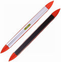 2pcs 9 inch Aluminum-Sided Magnetic Torpedo Level, Box Level Spirit Bubble level - Orange