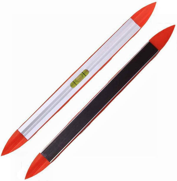 2pcs 9 inch Aluminum-Sided Magnetic Torpedo Level, Box Level Spirit Bubble level - Orange