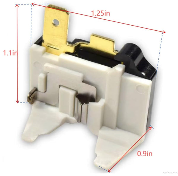 Compressor Start Relay 4.7 Ohm 1-Pin PTC Overload Kit | Compatible with Mini Fridges Compact Refrigerators Beverage Wine Coolers Deep Freezers