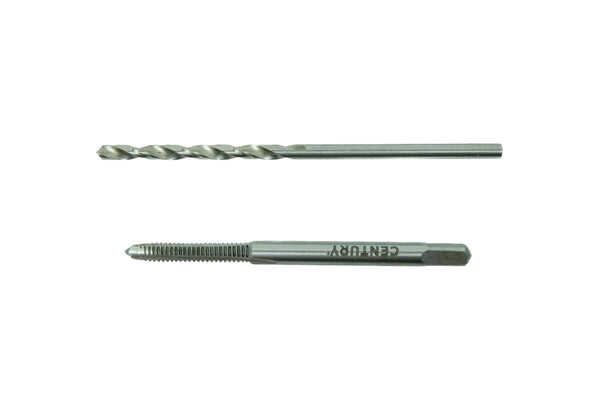 Century Drill & Tool 95302 Machine Screw Tap & Drill Combo Pack, 4-40 NC | high carbon steel, Tap: .10" Drill: Straight shank 1 Count (Pack of 1)