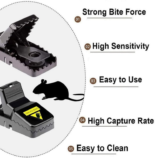 Feeke Mouse Traps, Mice Traps for House, Small Mice Trap Indoor Quick Effective Sanitary Safe Mousetrap Catcher for Family and Pet - 6 Pack,