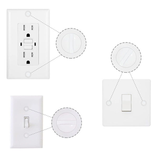Wall Plate Screws, 100 pcs White Outlet Screws 1/2" Long 6-32 Thread Light Electrical Cover Panel Switch Plate Screws 1/2 Inch
