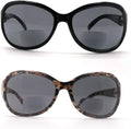 BillyJoe Bifocal Sunglasses Reading Glasses Women 2-Pair Cateye Vintage Jackie Oval Uv Protection Sun Reader Black/Tortoise 2.0 x
