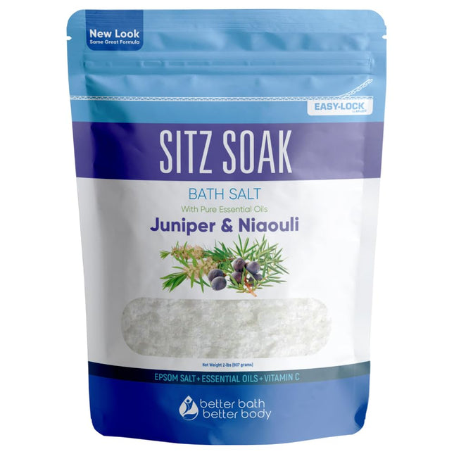 Sitz Bath Soak 2-Lbs Sitz Salt Epsom Salt Hemorrhoid Soothing with Pure Essentia