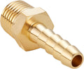 Brass Hose Barb Fittings,1/4" Barb x 1/4" NPT Male Air Hose Pipe Fittings,Compression Hose Fittings Adapter 6pcs