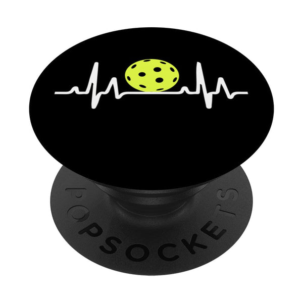 Heartbeat Pickleball Gift for Men Women Kids Teen Boys Girls Popsockets Standard Popgrip