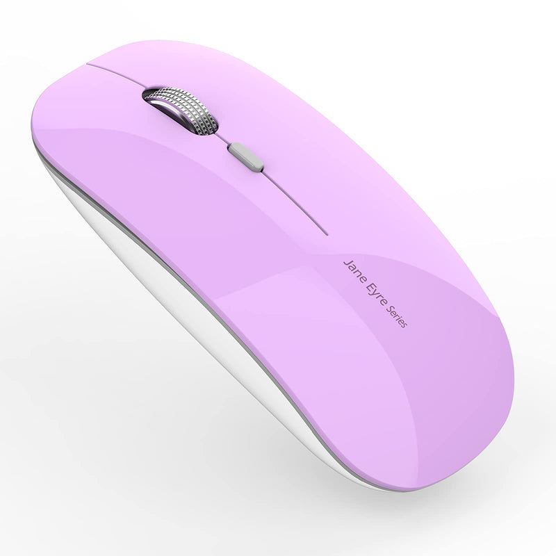 Uciefy Q5 Slim Rechargeable Wireless Mouse, 2.4G Portable Optical Silent Ultra Thin Wireless Computer Mouse with USB Receiver and Type C Adapter,
