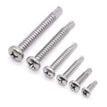 50pcs 2 x 1 Phillips Pan Head Self Drilling Screw, 410 Stainless Steel, Pan Head Quick Self Tapping Screws for Sheet Metal, Wood, Plastic,