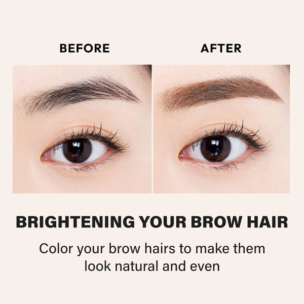 ETUDE Color My Brows - Natural Brown (4.5G) | Beeswax & Carnauba Wax | Eyebrow Mascara, Quickly Fixing Natural Eyebrow Makeup with Care Effect |