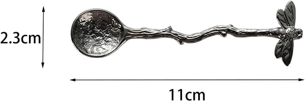 Retro Dragonfly Spoon Coffee,Teaspoon Stainless Steel Tableware Creative Sugar,Tea Spoon Stir Bar, Dessert, Cake, Long Handle Spoons Kitchen