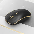 JOYACCESS Silent Wireless Mouse, Portable USB Mouse with 5 Adjustable DPI Levels for Desktop, Notebook, MacBook, Chromebook, PC (Black Gold)