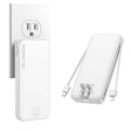 Portable Charger with Built in Cable and AC Wall Plug, USB C Power Bank 12000Mah 22.5W Super Fast Charging, Lightweight Portable Phone Charger