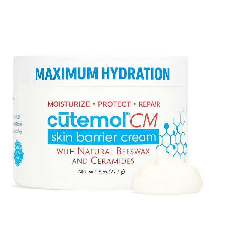 Cutemol CM Emollient Moisturizing Cream - For Severely Dry and Damaged Skin - Natural Beeswax Formulation containing Ceramides - Hydration for