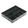 Rubbermaid Extra Deep Desk Drawer Director Tray, Plastic, 11.875 x 15 x 2.5 Inches, Black 7 Section