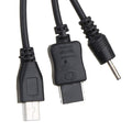 1Pc Black 10 in 1 USB Multi Charger Cables for Mobile Phones USB Charging Cord 20cm/7.87in to Multi Plug Cell Phone Charger Cable 10 in 1 Cable