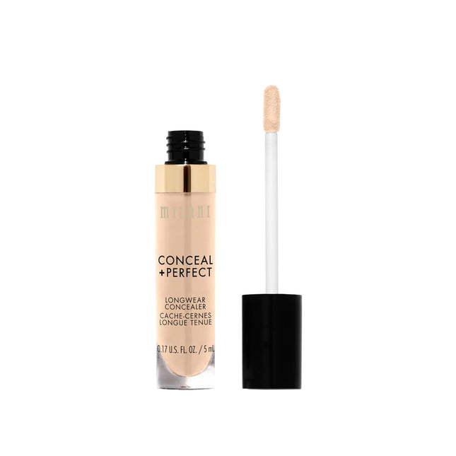 Milani Conceal + Perfect Longwear Concealer - Light Nude (0.17 Fl. Oz.) Vegan, C