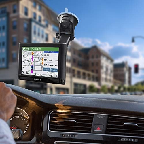1Zero GPS Suction Cup Mount for Garmin [Quick Extension Arm], Replacement GPS Dash Ball Mount Dashboard Windshield Car Holder for Garmin Nuvi Dezl