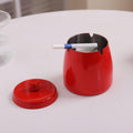 Extra Large Ashtray with Lid for Cigarette, Stainless Steel Smokeless Odorless Windproof Ash Tray for Home Office Tabletop outside Patio Outdoor
