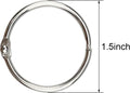 KTOJOY 1.5 Inch (20 Pack) Loose Leaf Binder Book Rings, with Metal Nickel Plated for Key,and Index Cards, for School, Home, or Office, Silver