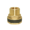 Hooshing Brass Bulkhead Fitting 3/8" Female 1/2" Male Thread Water Tank Connector with Rubber Ring