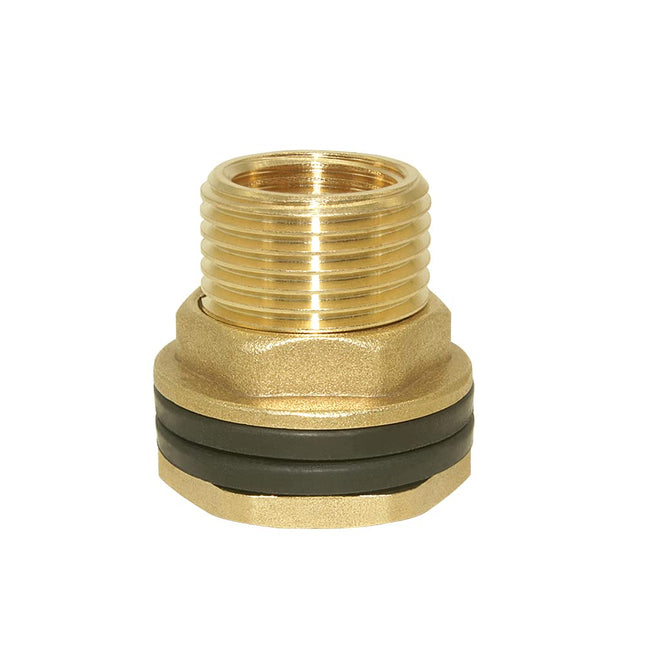 Hooshing Brass Bulkhead Fitting 3/8" Female 1/2" Male Thread Water Tank Connecto