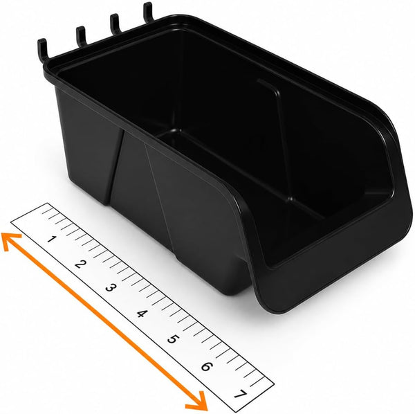 Wallpeg Made in USA Pegboard Bins - Kit PB-6 Hooks to Peg Board Panel Organize Hardware Arrange Accessories Workbench Tool Organizer Garage Stora