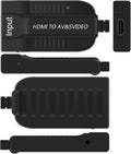 1080p HDMI to Male AV/S Video Adapter S-Video,HDMI2AV+S CVBS Video Converter, HDMI to Male AV&S Video RCA HDMI2AV Converter 1080P HD Video