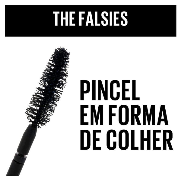 Maybelline Volum' Express the Falsies Washable Fiber Mascara, Volumizing and Separating Make up Formula, Very Black, 1 Count