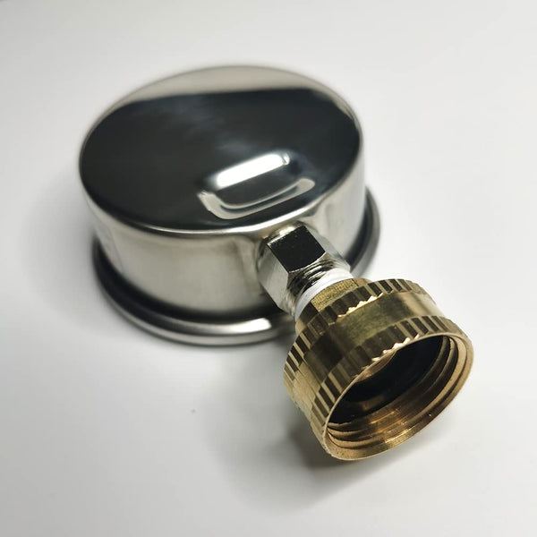 Stainless Steel 304 Liquid Filled Water Pressure Test Gauge,0-220psi, 2-1/2" Dial Display,Oil Gauge.Female 3/4" GHT Garden Hose Thread.