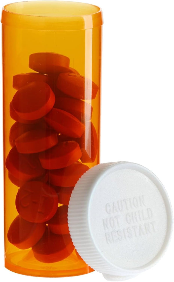 Juvale 6 Dram Empty Pill Bottles with Caps - Durable Plastic Vials - Easy-Open Caps for Travel Pill Bottles - Versatile Medicine Containers for