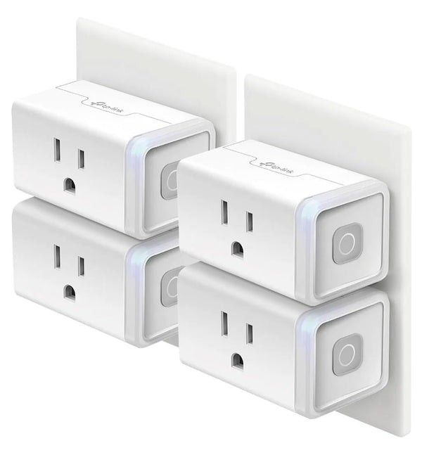 Kasa Smart Plug HS103P4, Wi-Fi Outlet Works with Alexa, Echo, Google Home & IFTTT, No Hub Required, Remote Control, 15 Amp, UL Certified, 4-Pack,
