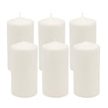 Stonebriar Unscented White Tall Pillar Candles, 65 Hour Burning Candle Pillars, Perfect for Decor, Weddings, Emergencies 3" X 6", 6 count Pack of