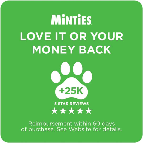 Minties Dental Treats for Cats, Chicken Flavored Treats for Cats, Freshens Breath and Controls Tartar, 2.5oz Chicken 2.5 Ounces