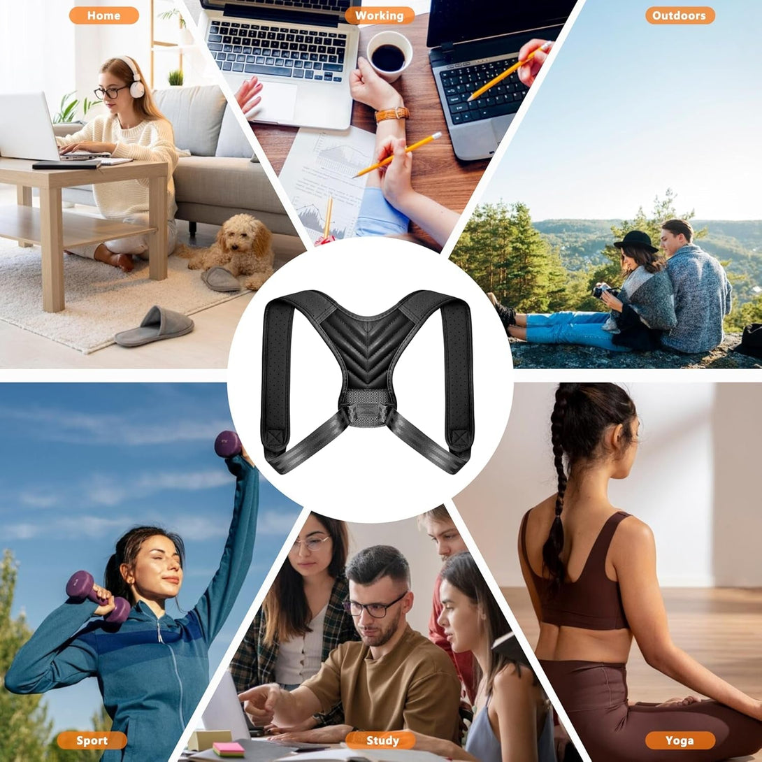 Back Brace Posture Corrector,Adjustable Lightweight Comfortable Back Straightener for Men and Women,Improve Hunchback,Relief for Mid&Upper Spine Support- Neck, Shoulder, Clavicle and Back Pain-Xl