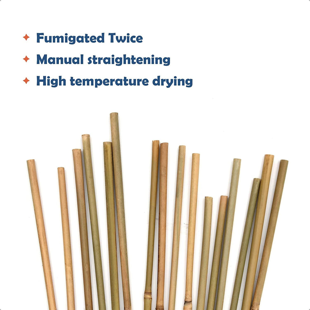Bamboo Stakes 4FT Garden Stakes Plant Stakes for Indoor and Outdoor Climbing Plants Poles Sticks Support Tomatoes Eggplants Beans 25 Pack