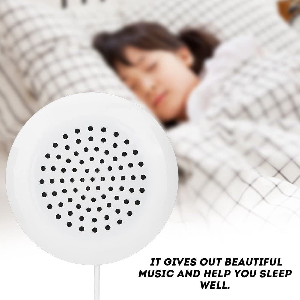 ASHATA Portable Pillow Speaker, Mini Stereo Speaker with 3.5Mm Aux Plug for MP3, Phone, CD Player, Etc (White)