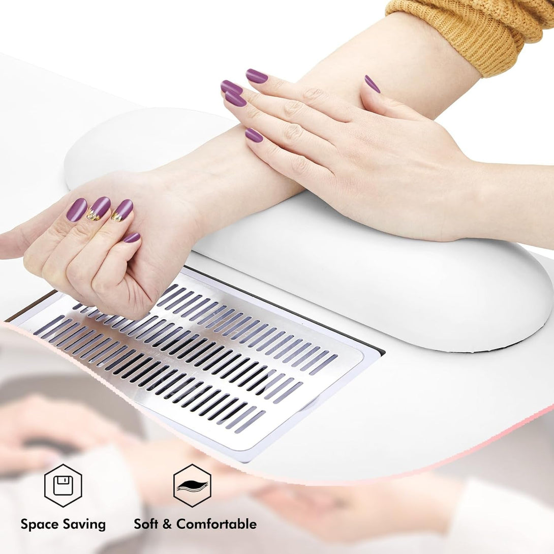 Artist Hand Manicure Table, Nail Table, Storage Rack,Nail Station, Wooden Drawers, Nail Desk, Beauty Workstation, Wrist Cushion, Nail Table, Lockable Wheels