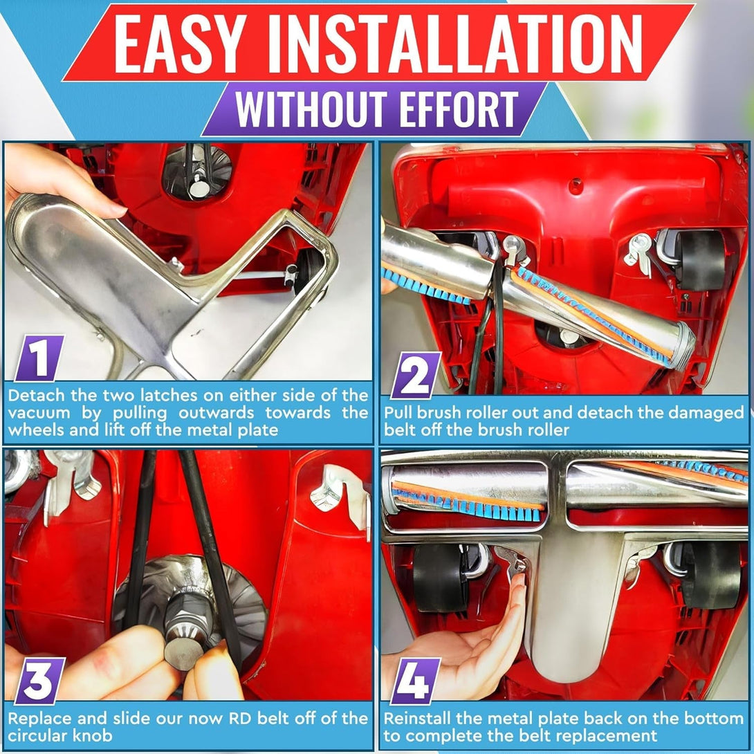 6Pcs Sanitaire Vacuum Belts - Sanitaire Vacuum Parts - Durable, Flexible, Easy Installation, Long Service Life - Compatible with SC679K, SC684, SC688, SC689, SC886, SC887, SC888, SC9050D, 1934, 1950