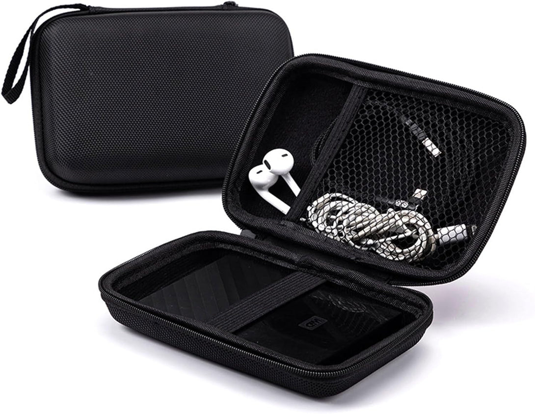 External Hard Drive Portable Carrying Case Digital Gadget Case Waterproof Black